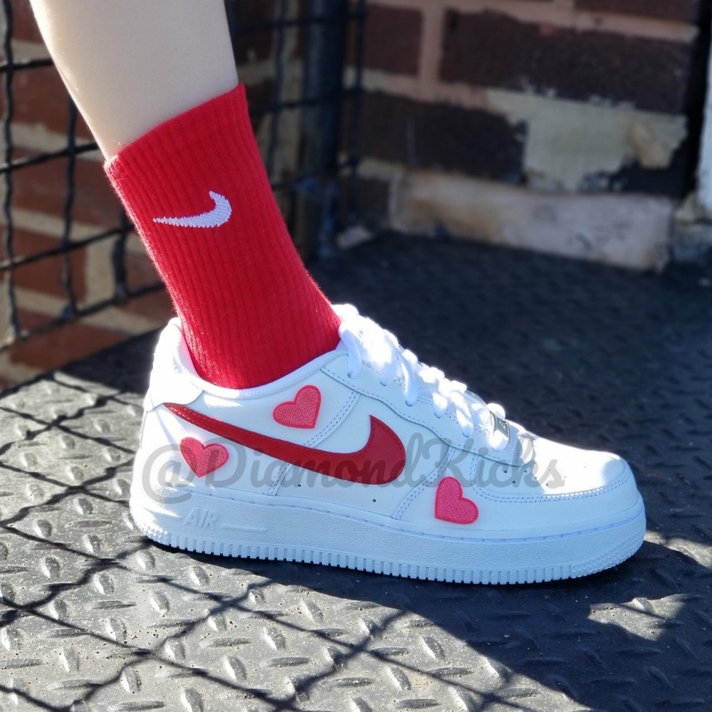 Custom Nike Air Force 1 Custom Hearts